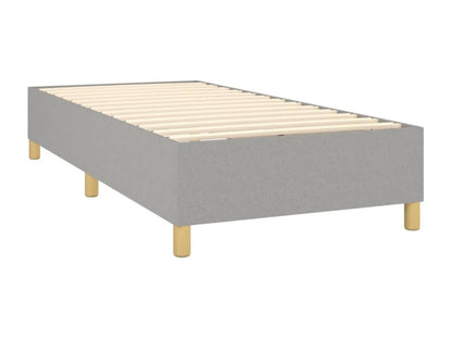 Lit à sommier tapissier et matelas Gris clair 90x190 cm Tissu SBHQ63036