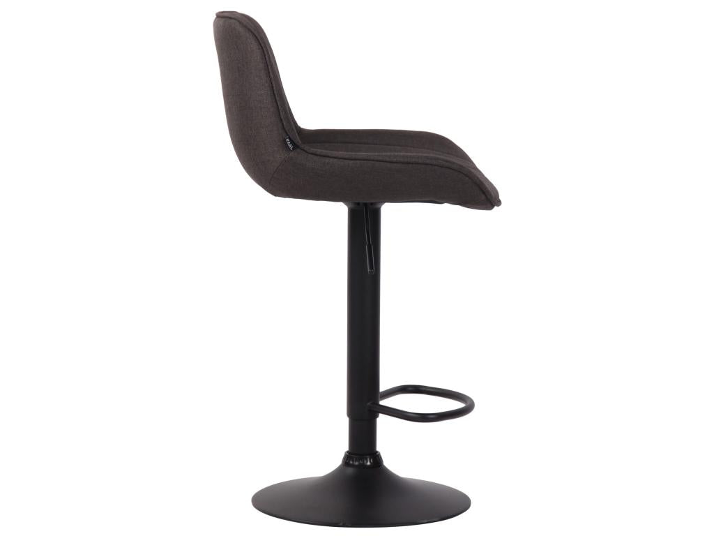 Tabourets de bar - Tissu / Métal - Gris foncé - Chicyla MJIQ44555