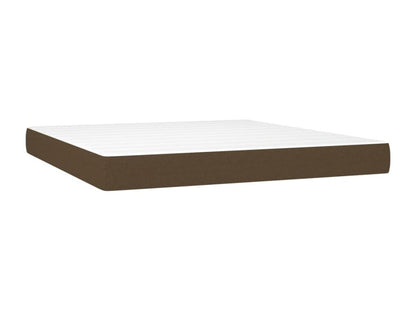 Sommier à Chicyla de lit matelas et LED Marron foncé 160x200 cm HQTQ69351
