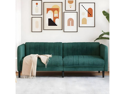 Canapé à 3 places vert foncé tissu ZIAR74135