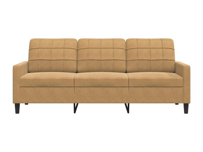 Canapé à 3 places Marron 180 cm Velours AAHW96428