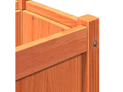 Jardinière cire marron 150x31x31 cm bois de pin massif XZTB15920