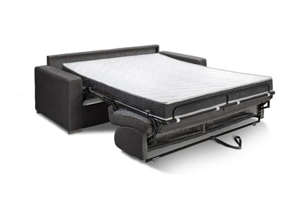 Canapé 4 places convertible express en simili gris - Couchage Domopure larges 160 cm - Matelas 16 cm avec mousse à mémoire de forme Domopure AABA63387