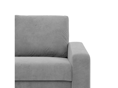 Canapé d'angle avec fonction couchage Corde - Gris QVSJ11447