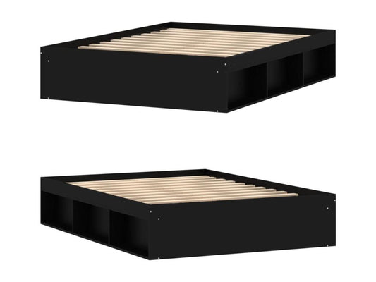 Cadre de lit noir 135x190 cm double CXNE56656