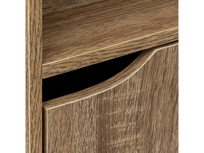 Meuble de rangement en MDF imitation bois Couleuris chêne - L- 34.4 x P- 32 x H- 67.6 cm YBWD09804