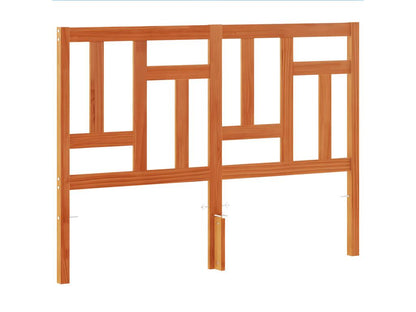 Tête de lit cire marron 135 cm bois massif de pin TWXX07952