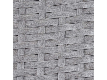 Fauteuil en poly rotin Chicyla lot de 2 gris coussin couleur crème WOCC85256