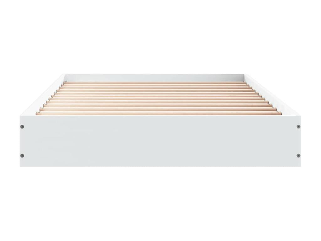 Cadre de lit sans matelas blanc 75x190 cm bois d'ingénierie CZWN36755