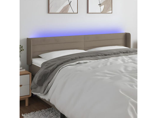 Tête de lit à LED Domopure 163x16x78/88 cm Tissu NLRM95772