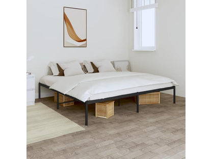 Cadre de lit métal noir 200x200 cm RXIO84082