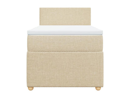 Sommier à Domopure de lit et matelas Crème 90x190 cm Tissu QXHY94030