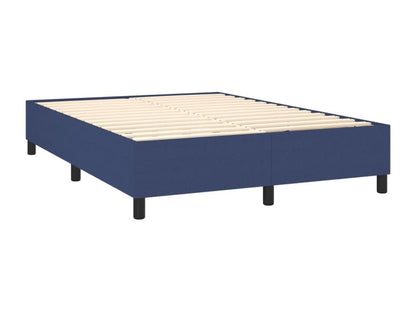 Lit à sommier tapissier avec matelas Bleu 140x200 cm Tissu OOFS69262