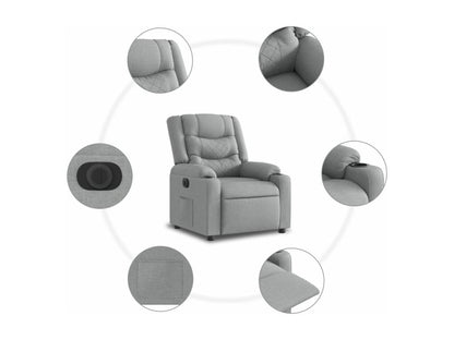 Fauteuil inclinable électrique Gris clair Tissu XBWV67924
