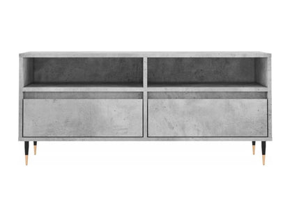 Meuble TV gris béton 100x34.5x44.5 cm bois d'ingénierie SQHT15825