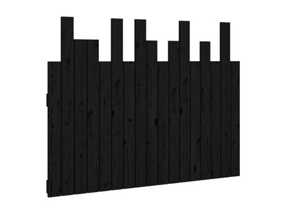 Tête de lit murale Noir 108x3x80 cm Bois massif de pin NARI30741