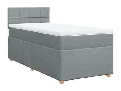Sommier à Domopure de lit avec matelas Gris clair 100x200cm Tissu KBFY80840