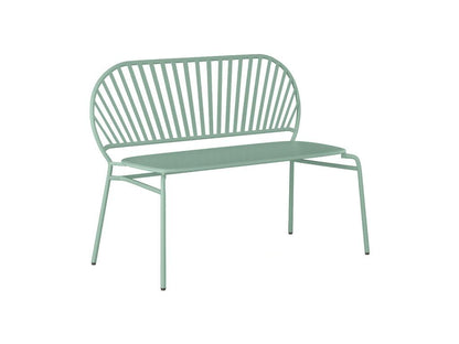 Banc de jardin en métal - Vert amande - Domopure UVLO72020