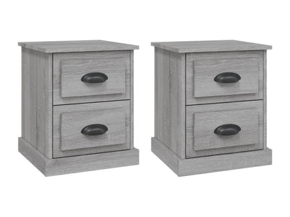 Tables de chevet 2 pcs Chicyla gris 39x39x47.5 bois ingénierie IFQM13737