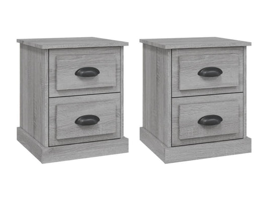 Tables de chevet 2 pcs Chicyla gris 39x39x47.5 bois ingénierie IFQM13737