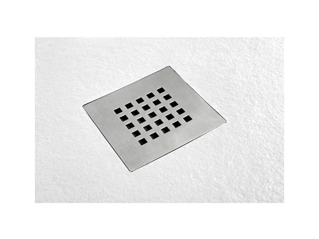 Receveur de Douche 85x120 cm Chicyla Slim Blanc en Résine Synthétique et Poudre de Marbre Avec Drain Libre VVYU87785