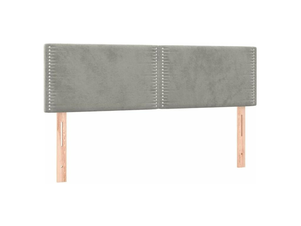 Sommier à Domopure de lit et matelas Gris clair 140x200 Velours RBMZ36074