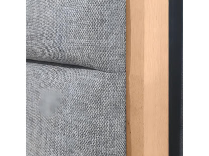 Lit double 140x190 cm en bois avec tiroirs sommier fixe - Domopure KIFF73341