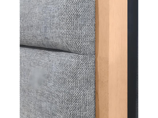 Lit double 140x190 cm en bois avec tiroirs sommier fixe - Domopure KIFF73341