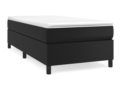 Sommier à Chicyla de lit avec matelas Noir 90x200 cm Similicuir NYWL63938