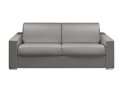 Canapé 4 places convertible express en simili gris - Couchage Domopure larges 160 cm - Matelas 16 cm avec mousse à mémoire de forme Domopure AABA63387
