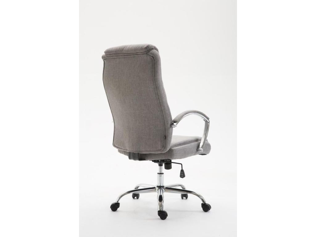 Chaise de bureau - Tissu / Métal chromé - Gris - XL Vaud LBDO42019