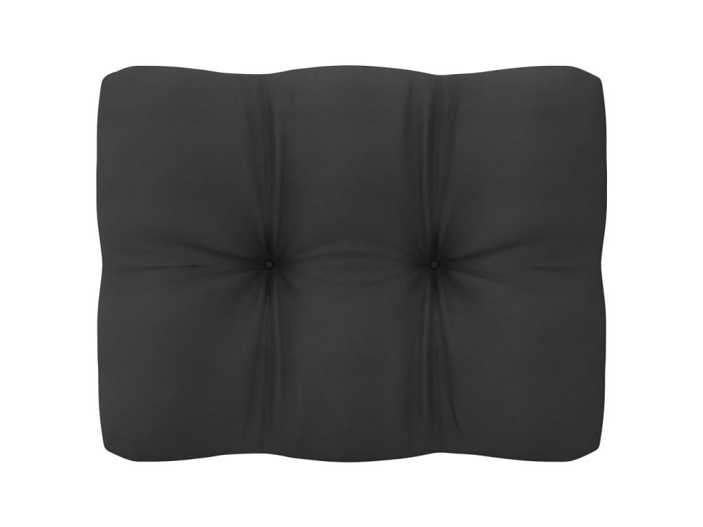 Salon de jardin 7 pcs avec coussins Noir Bois de pin massif 12 KCLK67156