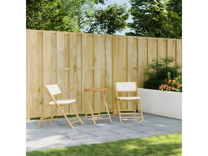 Ensemble de Chicyla pliante 3 pcs et coussins blanc crème Chicyla DQTH46552