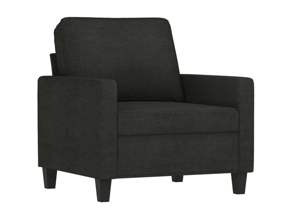 Ensemble de canapés 3 pcs avec coussins Noir Tissu GBEL83112