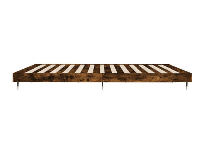 Cadre de lit sans matelas chêne fumé 200x200 cm bois ingénierie GKNO62148