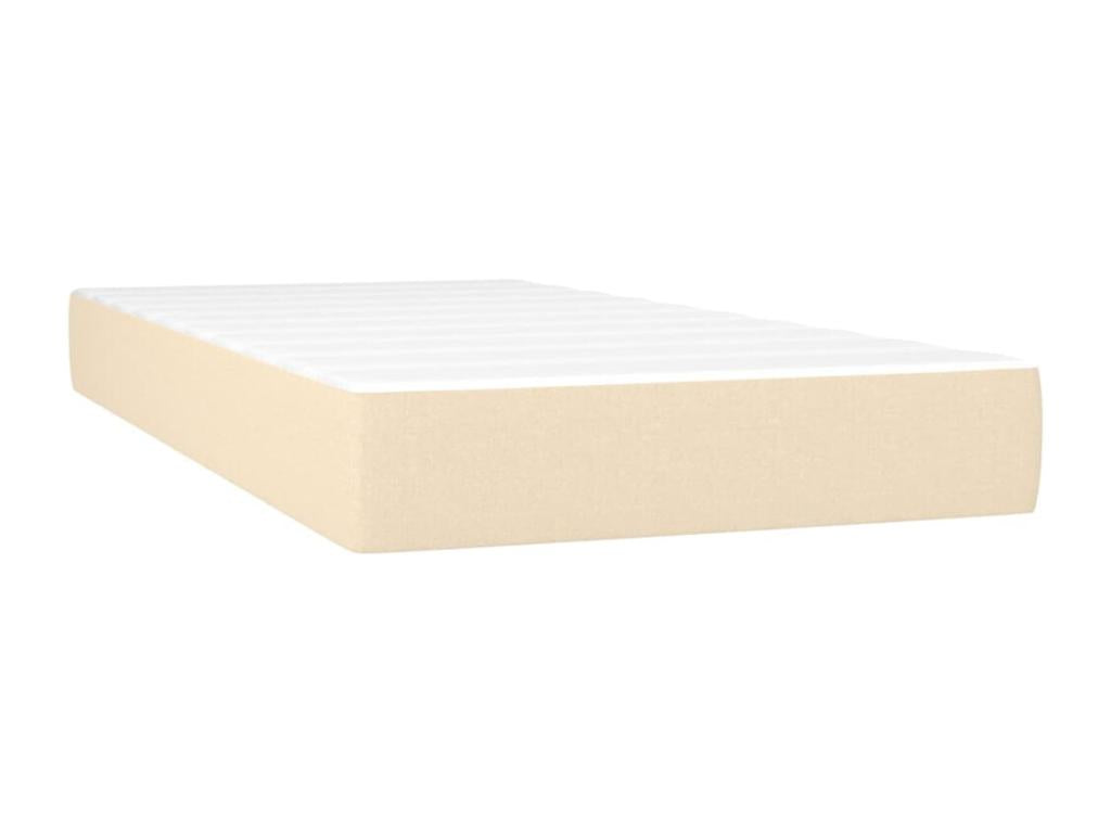 Lit à sommier tapissier avec matelas Crème 80x200 cm Tissu IDRR71007