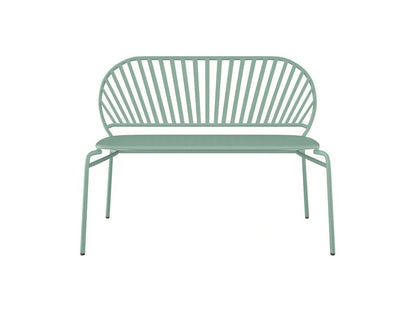 Banc de jardin en métal - Vert amande - Domopure UVLO72020