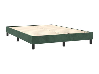 Lit à sommier tapissier et matelas Vert foncé 140x200 Velours YITM61652