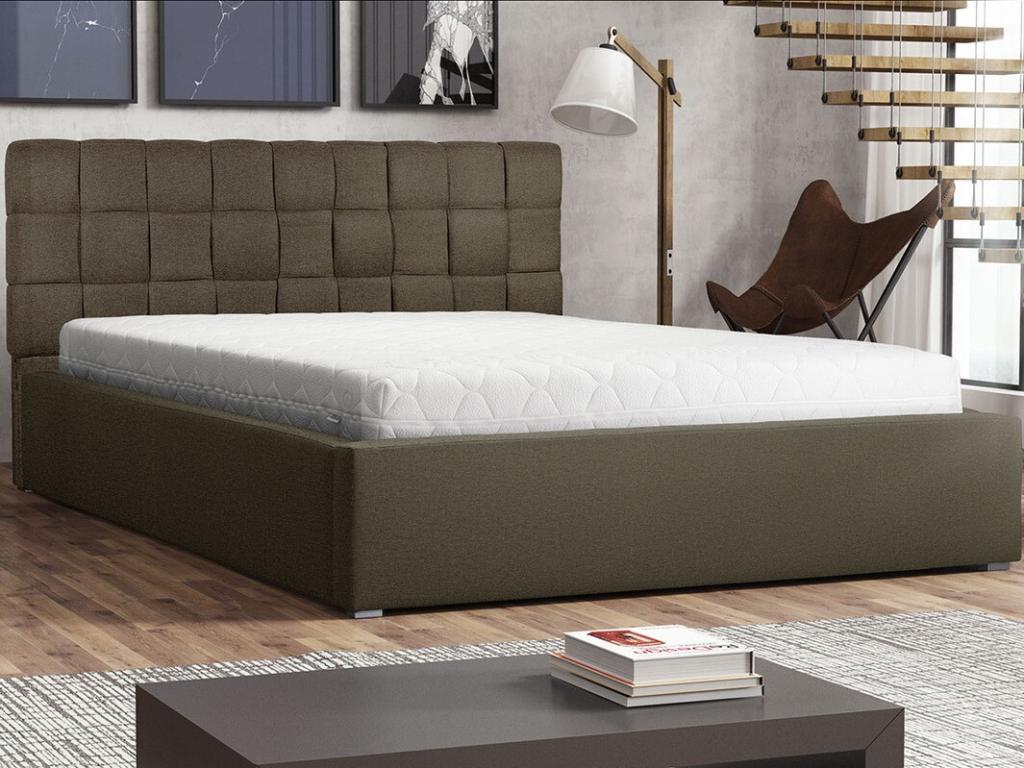 Lit Chicyla 106 Double Marron 200x200 Tapisserie Sommier à Chicyla 220x223x93cm UYGS28564