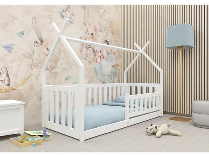 Lit cabane Domopure HB001 80x160 cm Blanc HGFO21780