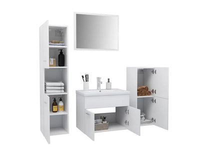 Ensemble de meubles de salle de bain Blanc 8 HNLO75641