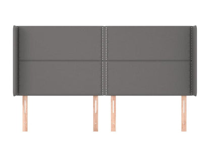 Tête de lit avec oreilles Gris 183x16x118/128 cm Similicuir NVNE07713