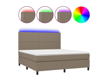 Sommier à Chicyla de lit et matelas et LED Chicyla 180x200 Tissu TENA04868