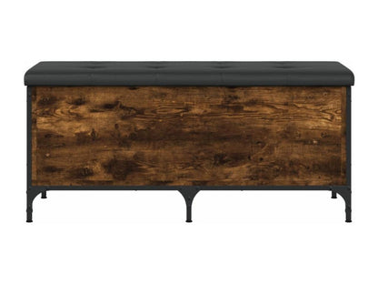 Banc de rangement chêne fumé 102x42x45 bois d'ingénierie RZSZ05674