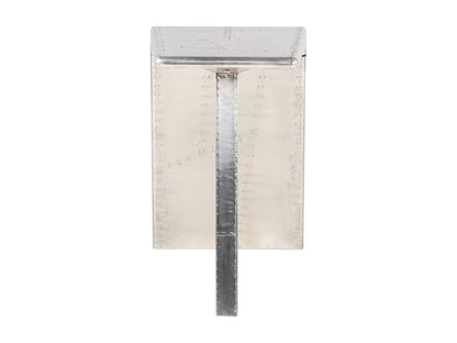 Bureau table poste de métal argenté 112x50x76 cm 02 0023970 KTYL04625