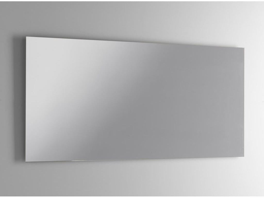 Ensemble meuble de salle de bain 2 tiroirs laqué blanc et effet béton et miroir à LED Domopure L 120cm AVFR30210