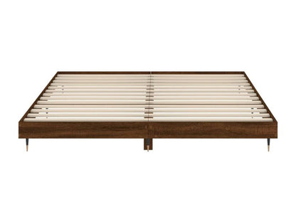 Cadre de lit chêne marron 180x200 cm bois d'ingénierie SBYU29648