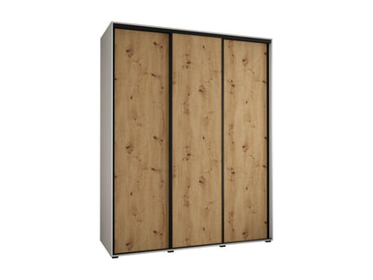 ARMOIRE Domopure 1 À PORTES COULISSANTES 235.2/200/45 3 portes Blanc/Domopure/Noir OSFH27311