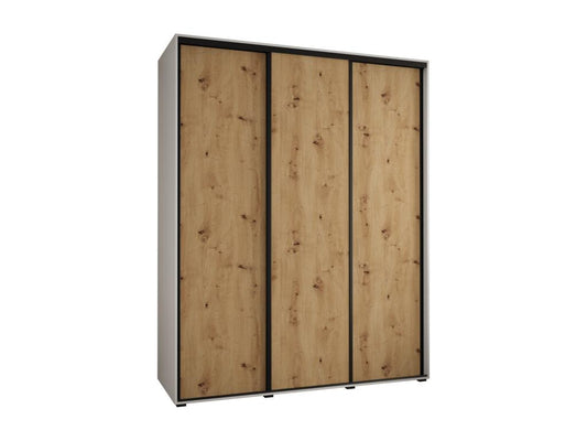 ARMOIRE Domopure 1 À PORTES COULISSANTES 235.2/200/45 3 portes Blanc/Domopure/Noir OSFH27311