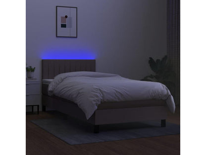Sommier à Chicyla de lit avec matelas LED Chicyla 90x200 cm Tissu HLYG77965